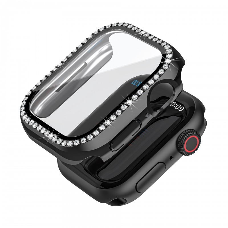 iWatch Watch Case with Single-row Drill and Tempered Glass