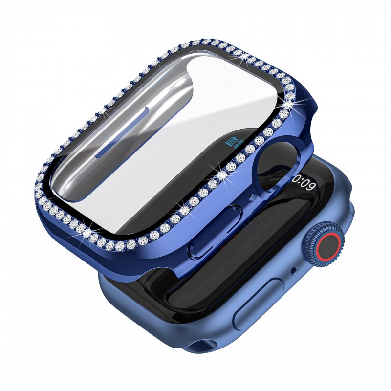 iWatch Watch Case with Single-row Drill and Tempered Glass