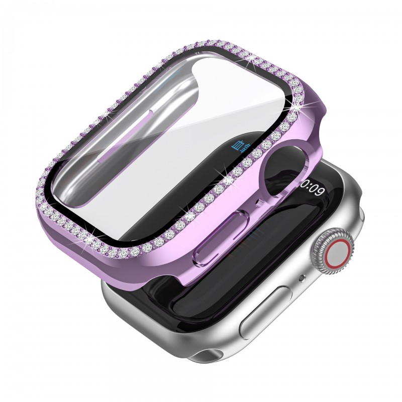 iWatch Watch Case with Single-row Drill and Tempered Glass