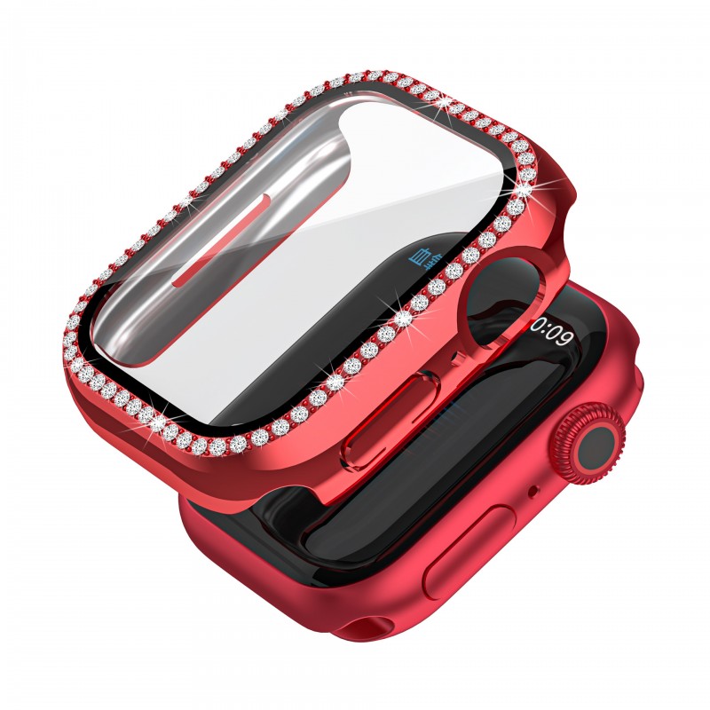 iWatch Watch Case with Single-row Drill and Tempered Glass