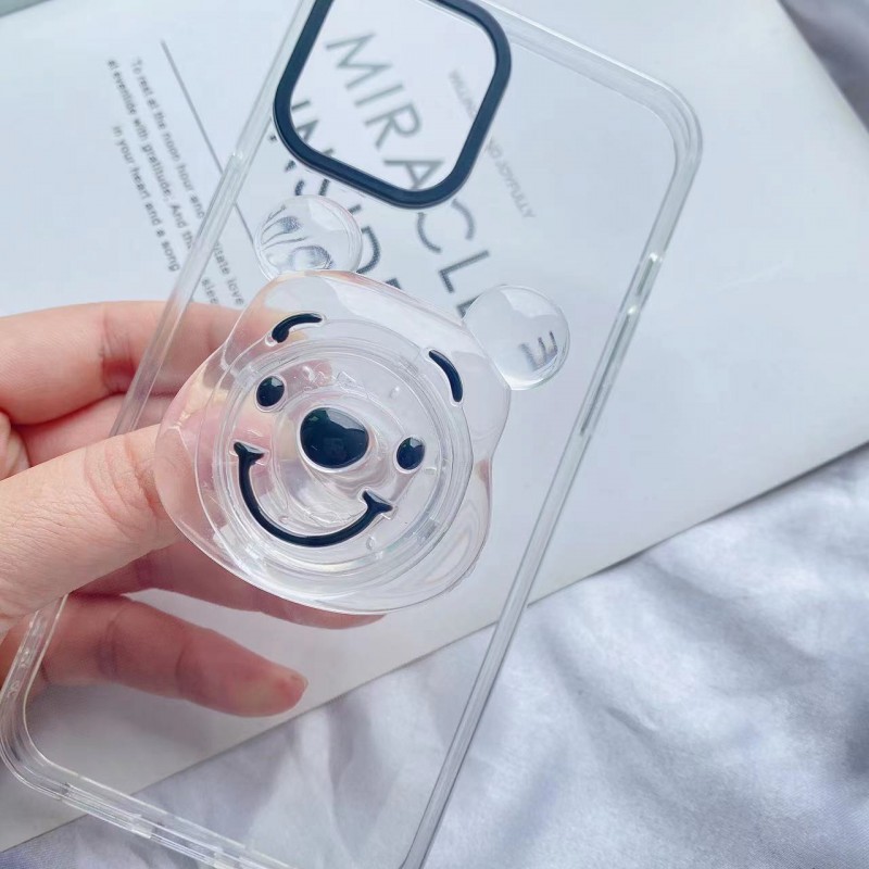 Transparent Bear Mobile Phone Airbag Bracket