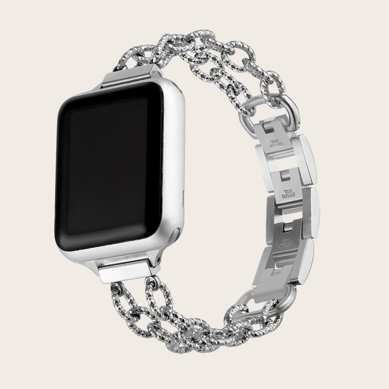 Stainless Steel Watch Band Double Row Stainless Steel Circle