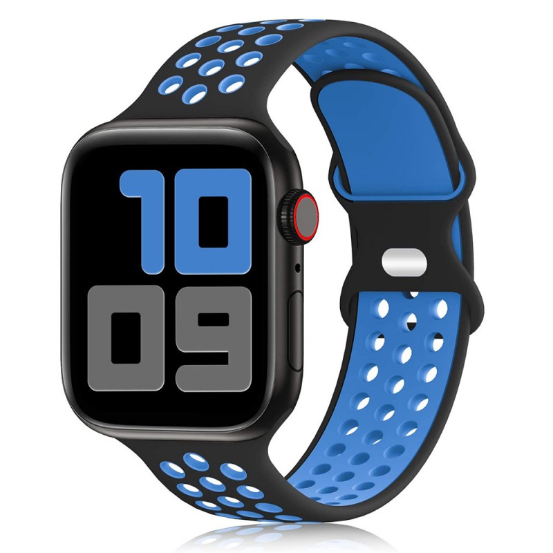 Dual-color Silicone Band with Butterfly Clasp for iWatch