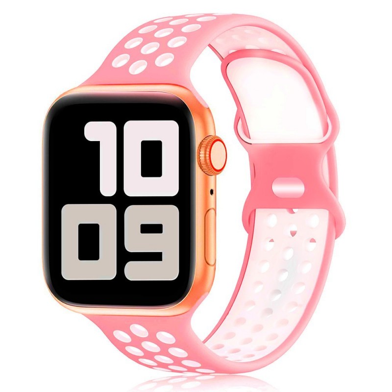 Dual-color Silicone Band with Butterfly Clasp for iWatch