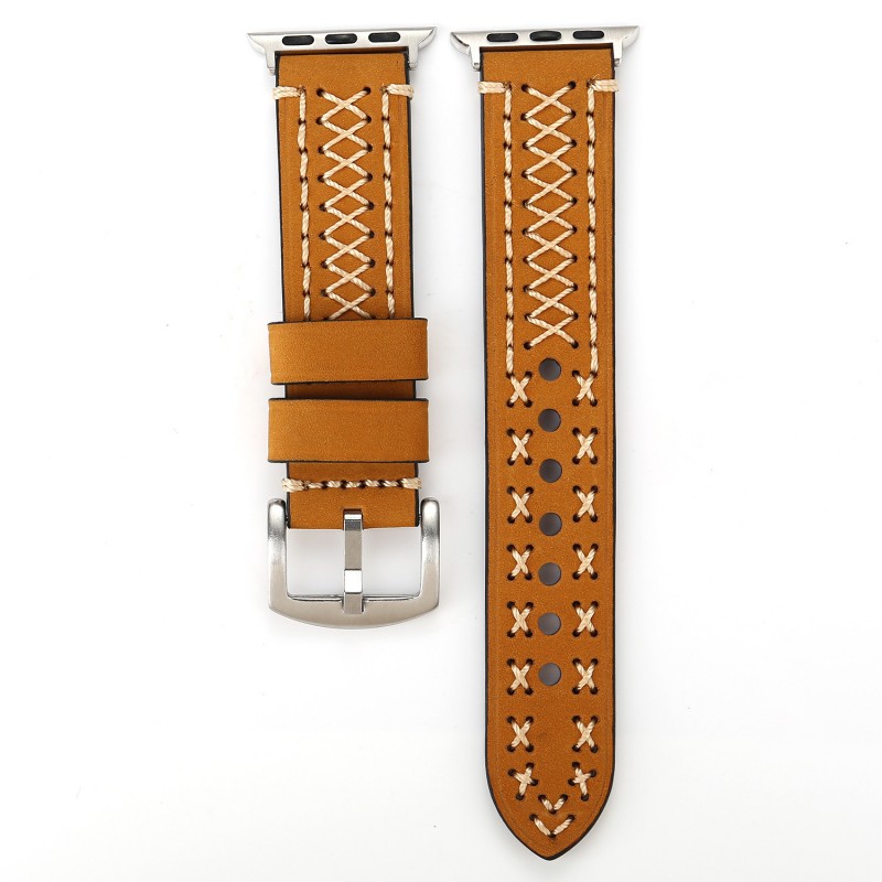 Handcrafted Stitched Leather Strap for iWatch