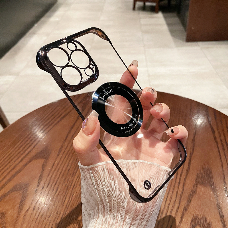 Frameless Clear Magnetic Charging Phone Case