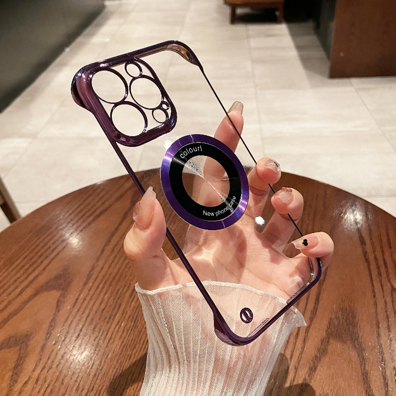 Frameless Clear Magnetic Charging Phone Case