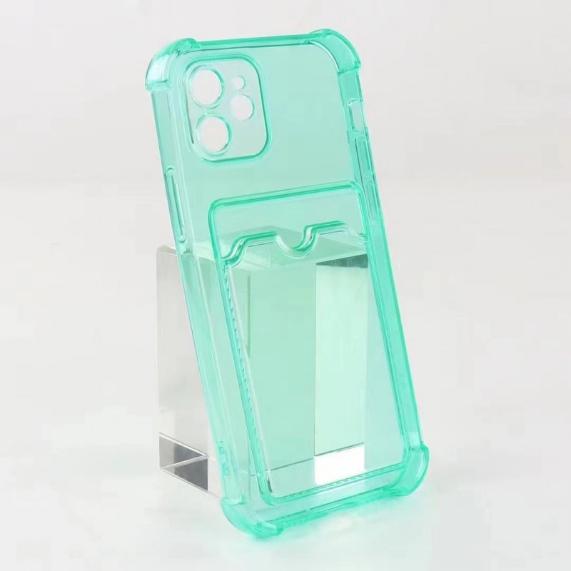 Straight Edge Transparent Card Slot Soft Case 