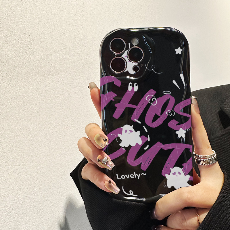 Mischievous Little Ghost Transparent Phone Case