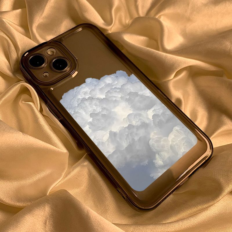 Sky White Cloud Minimalist Transparent Phone Case