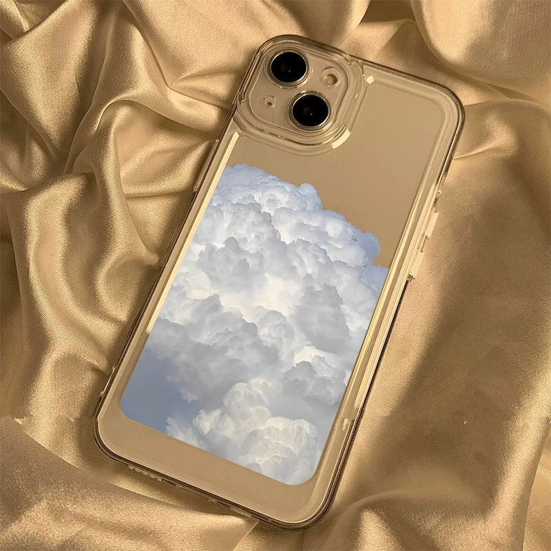 Sky White Cloud Minimalist Transparent Phone Case