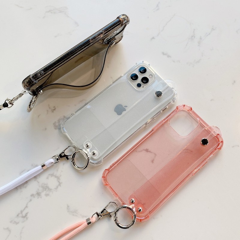 Slanted Rope Wristband Transparent Phone Case