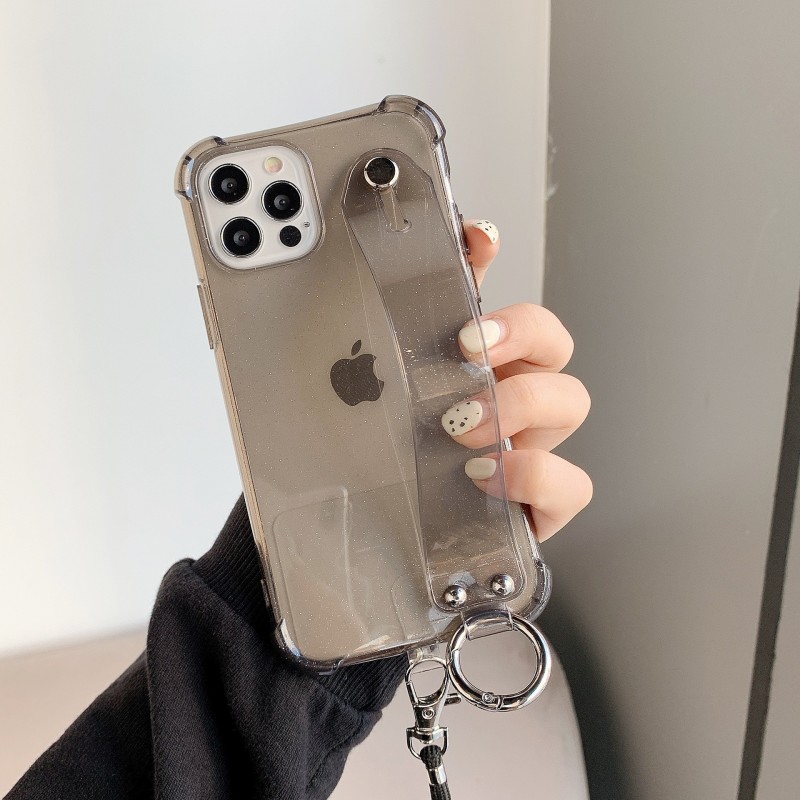 Slanted Rope Wristband Transparent Phone Case