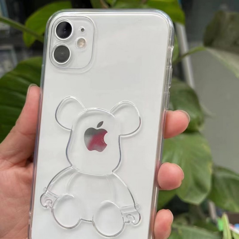 Bear Transparent Case - Minimalistic Soft Case with Precise Cutouts