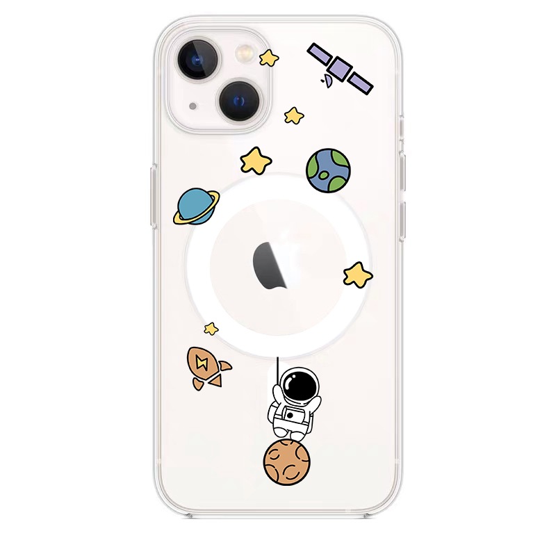 Magnetic Phone Case Cute Astronaut Full Protection