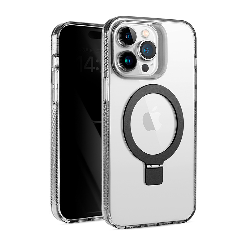 Transparent Phone Case with Anti-Drop, Magnetic Suction Bracket