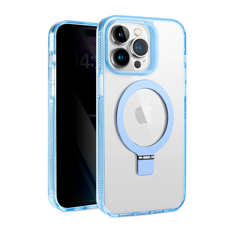 Transparent Phone Case with Anti-Drop, Magnetic Suction Bracket