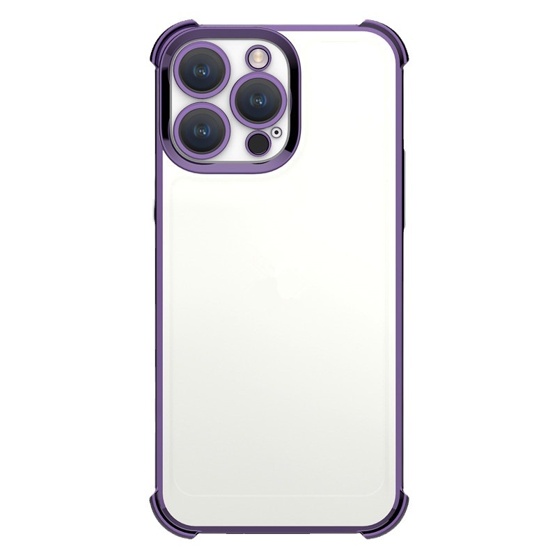 Shockproof Transparent Electroplated Phone Case with Corner Protection