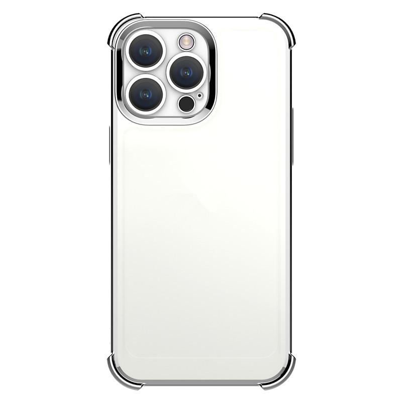 Shockproof Transparent Electroplated Phone Case with Corner Protection