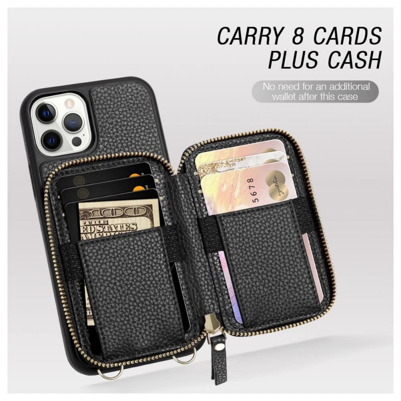 Rivet Studded Wallet-style Crossbody Phone Case