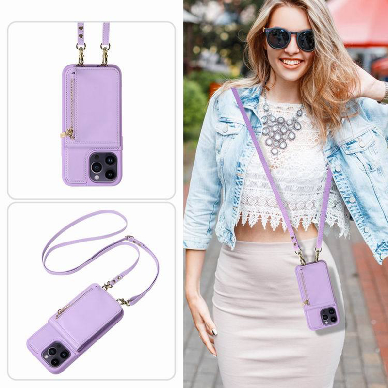 Fashionable Accordion-style Crossbody Phone Case with Card Slots