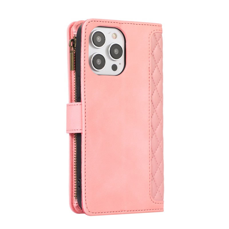 Flip Cover Protective Leather Case with Crossbody Strap, Wrist Strap, and Wallet Design