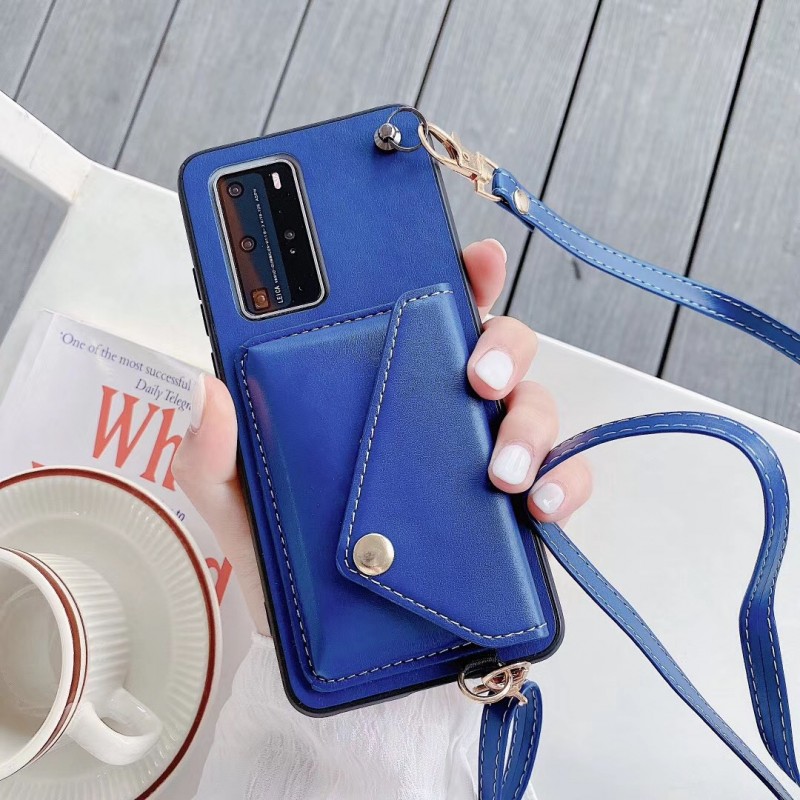 Fashionable Leather Hard Shell Crossbody Card Wallet