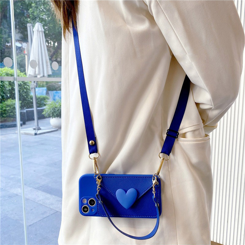 Crossbody Heart-shaped Coin Purse Phone Case