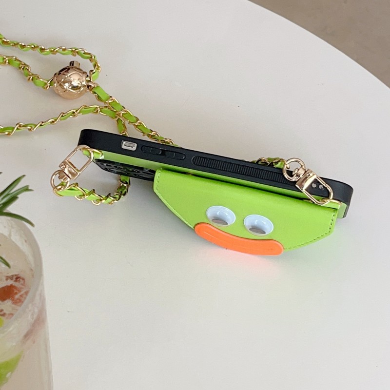 Frog Crossbody Hanging Rope Card Insert Wallet Style Phone Case