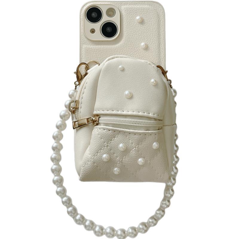 Creative Pearl Hand Strap Crossbody Phone Case