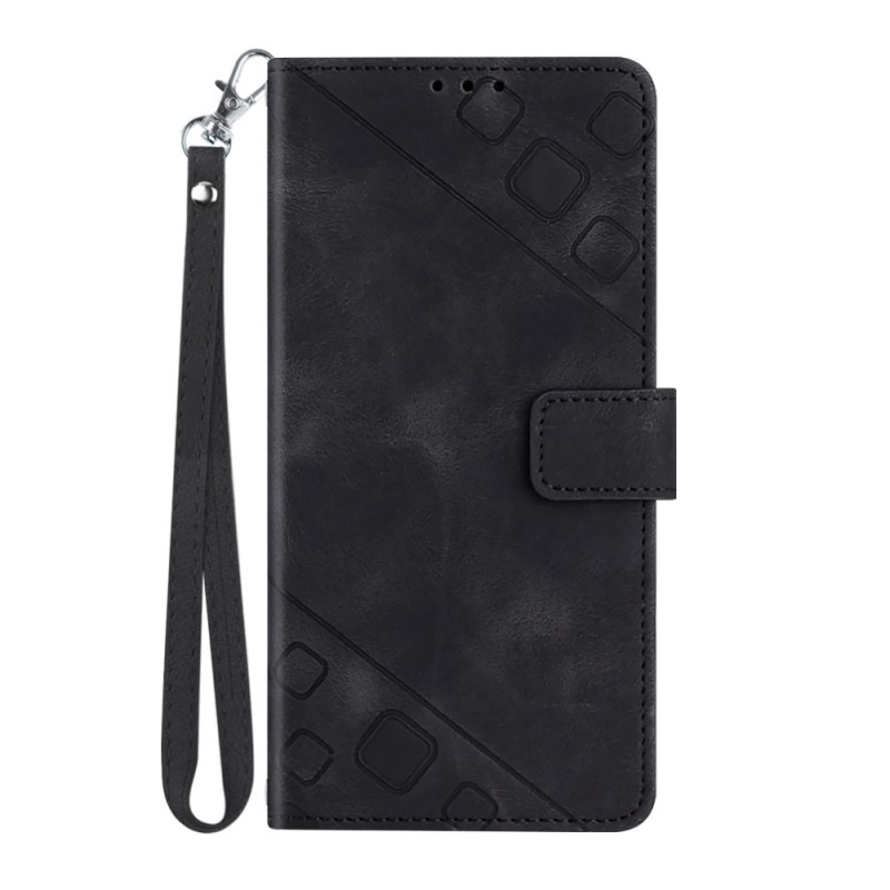 Skin-like Embossed Flip Cover Card Slot Crossbody Phone Case