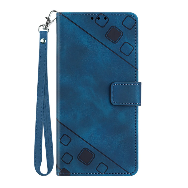 Skin-like Embossed Flip Cover Card Slot Crossbody Phone Case