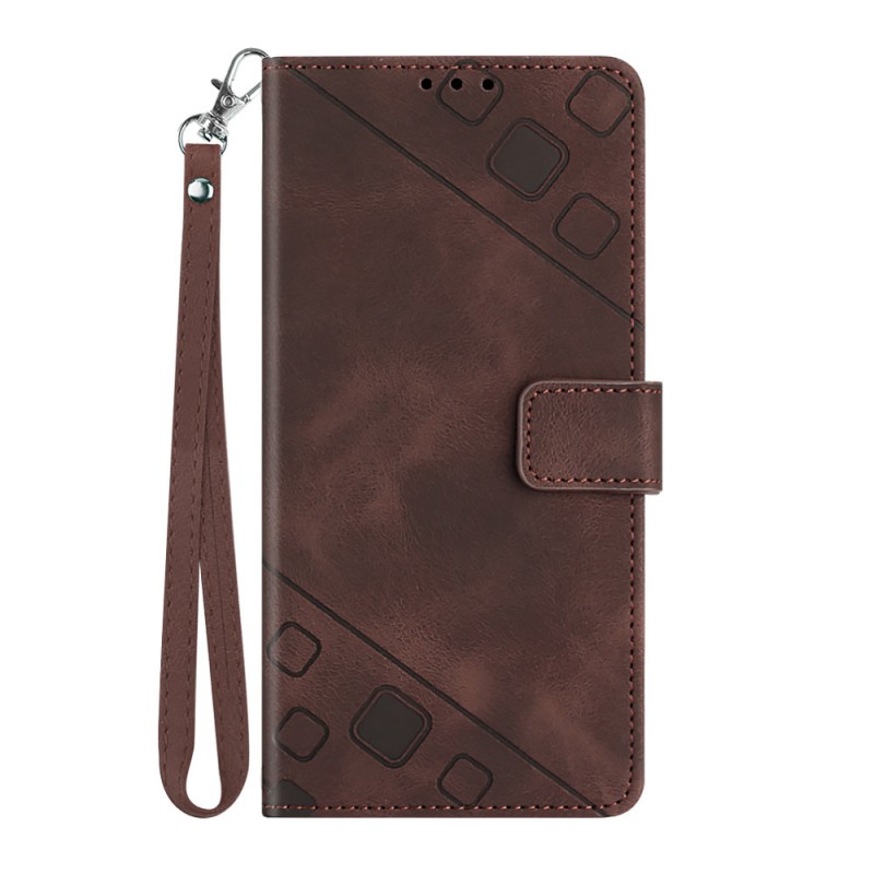 Skin-like Embossed Flip Cover Card Slot Crossbody Phone Case