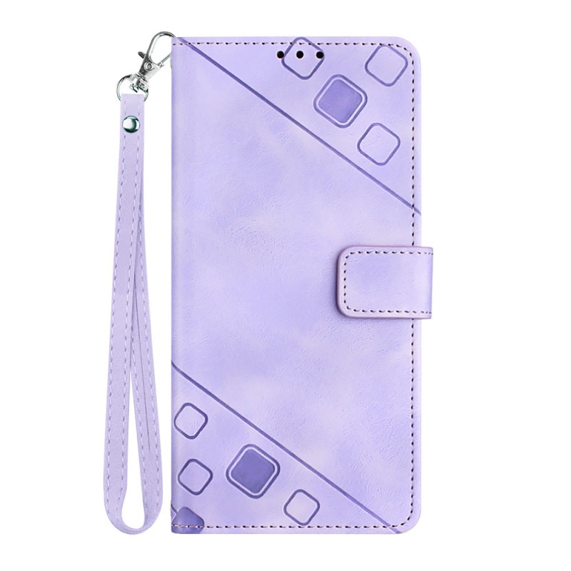 Skin-like Embossed Flip Cover Card Slot Crossbody Phone Case