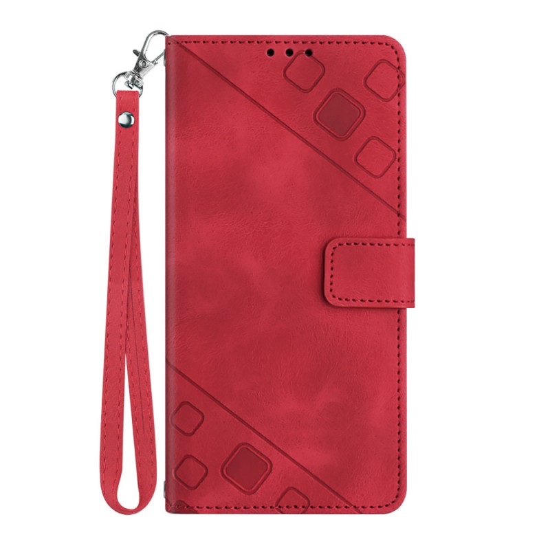 Skin-like Embossed Flip Cover Card Slot Crossbody Phone Case