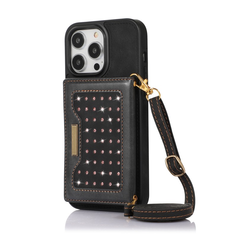 Back Cover Style Crossbody Card Slot Anti-theft Phone Case