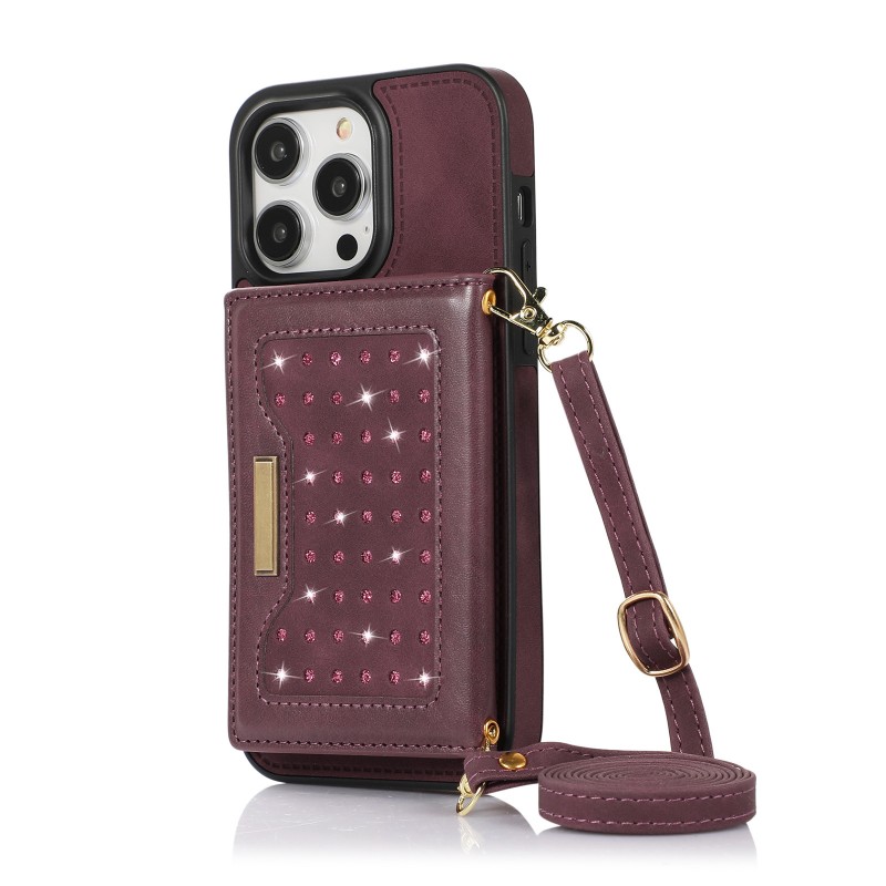 Back Cover Style Crossbody Card Slot Anti-theft Phone Case