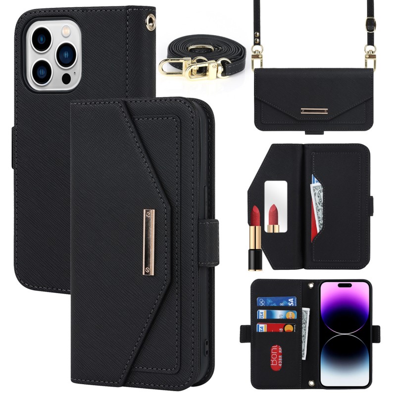 Multi-functional Card Slot Wallet Crossbody Phone Case for iPhone