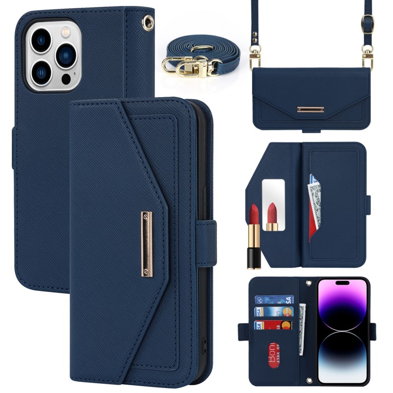 Multi-functional Card Slot Wallet Crossbody Phone Case for iPhone