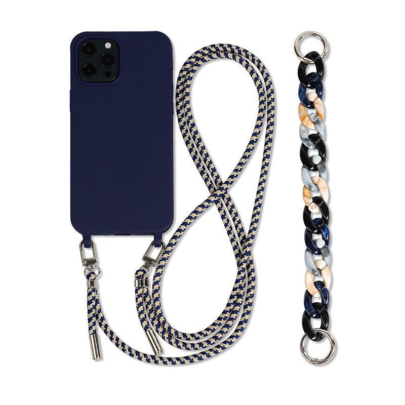 Skin-like Texture Crossbody Phone Case for iPhone, Shockproof