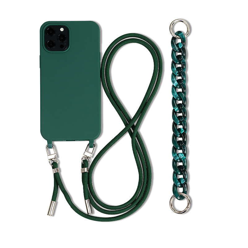 Skin-like Texture Crossbody Phone Case for iPhone, Shockproof