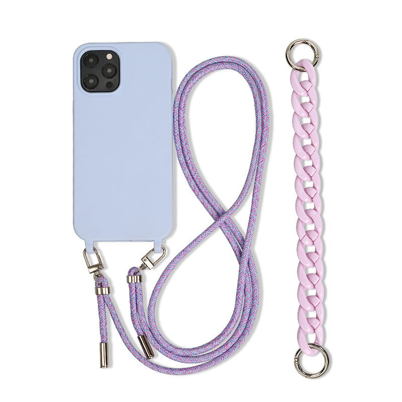 Skin-like Texture Crossbody Phone Case for iPhone, Shockproof