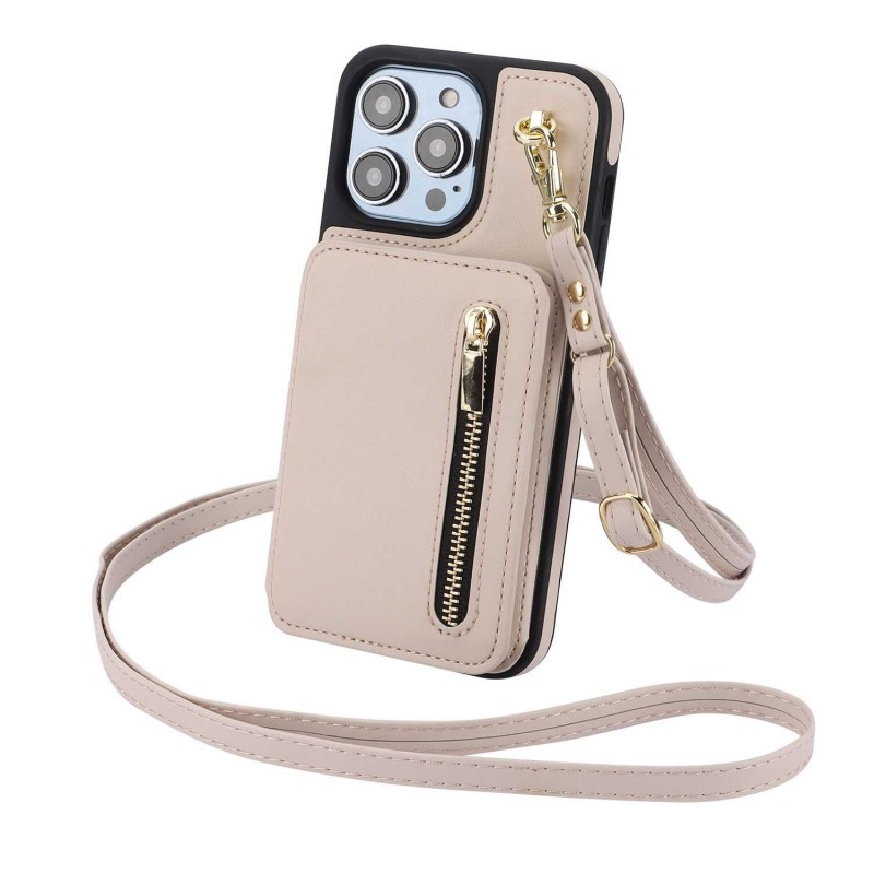 iPhone Card Holder Phone Case Anti-theft Swipe Diagonal Crossbody