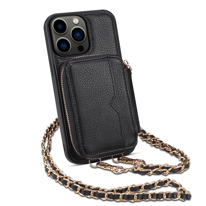 Suitable for iPhone Crossbody Case with Card Slot, Back Cover