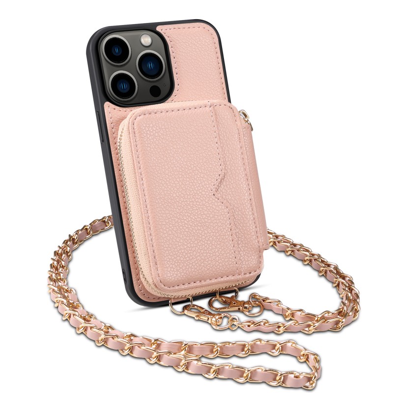 Suitable for iPhone Crossbody Case with Card Slot, Back Cover