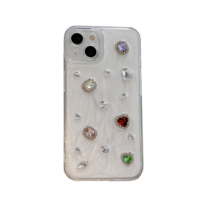 3D Water Diamond Gem Drop Glue Glitter Case