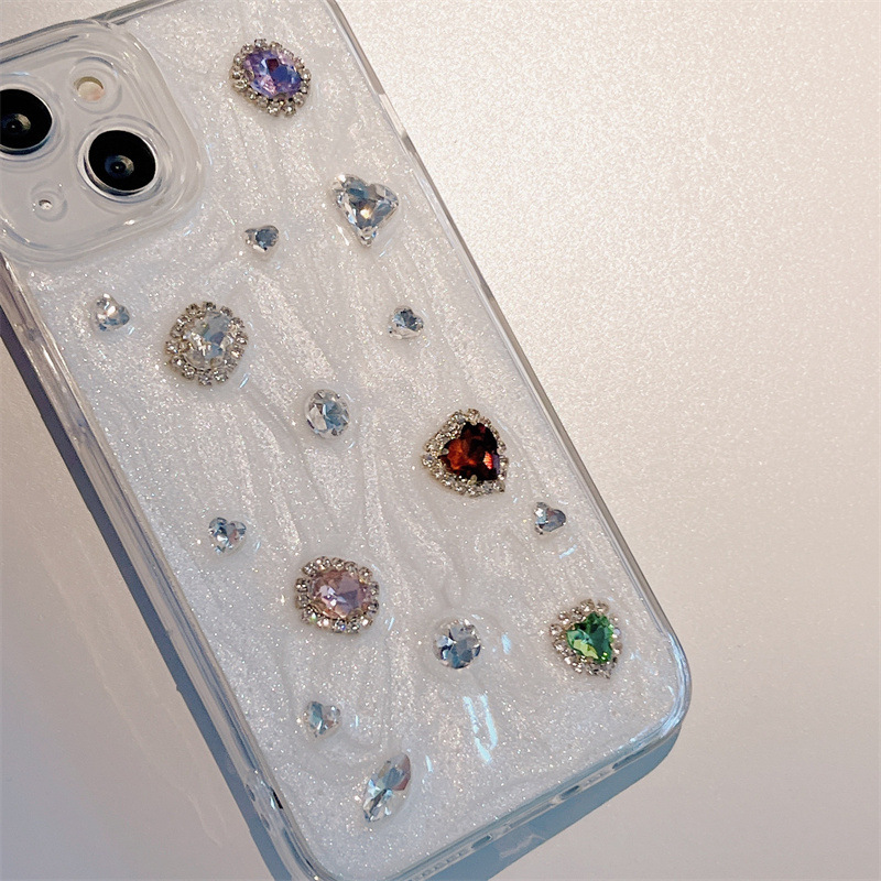 3D Water Diamond Gem Drop Glue Glitter Case