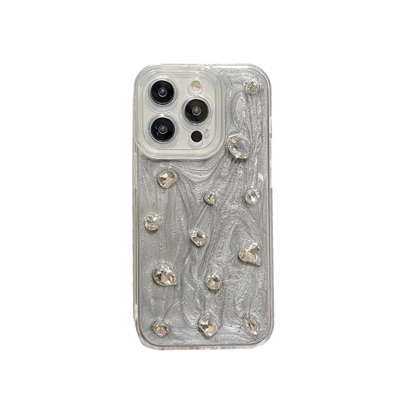 Apple Water Diamond Precise Hole Soft Glitter Phone Case