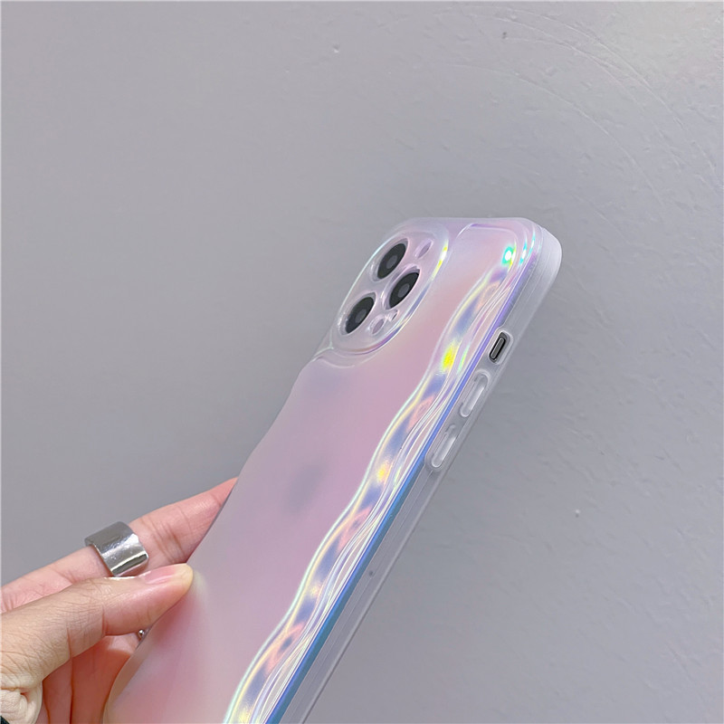 Laser Aurora Wave Edge Glitter Phone Case