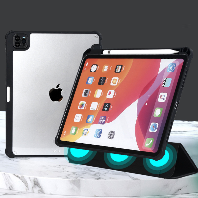 iPad Protective Case with Magnetic Detachment and Pencil Holder